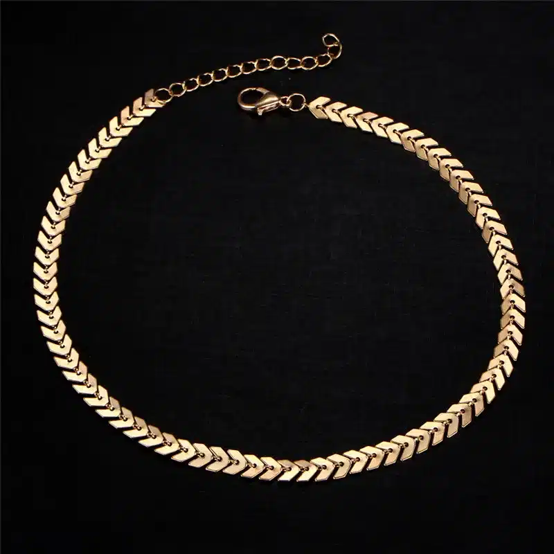 IF YOU Fashion Short Arrow Leaf Choker Necklaces Gold Color Trendy African Jewelry Statement Necklace Women Jewelry 2017 New 41