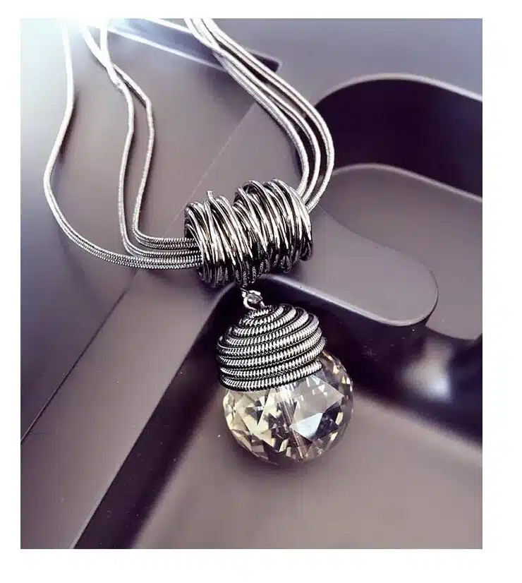 Meyfflin Long Necklace Crystal Women Necklace Jewelry 2017 Fashion Black Chain Drops Maxi Necklaces Pendants Kolye Collier 14