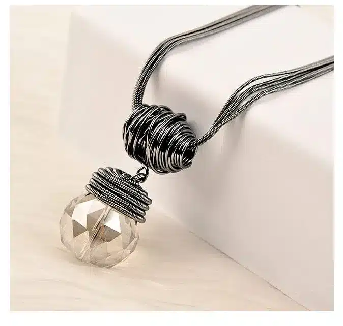 Meyfflin Long Necklace Crystal Women Necklace Jewelry 2017 Fashion Black Chain Drops Maxi Necklaces Pendants Kolye Collier 17