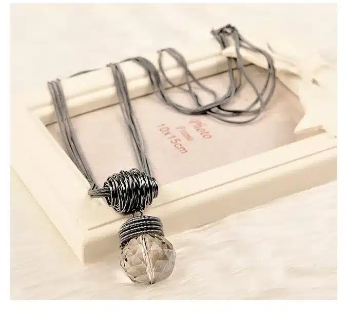 Meyfflin Long Necklace Crystal Women Necklace Jewelry 2017 Fashion Black Chain Drops Maxi Necklaces Pendants Kolye Collier 18