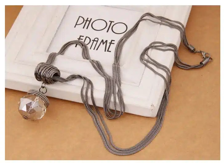 Meyfflin Long Necklace Crystal Women Necklace Jewelry 2017 Fashion Black Chain Drops Maxi Necklaces Pendants Kolye Collier 20