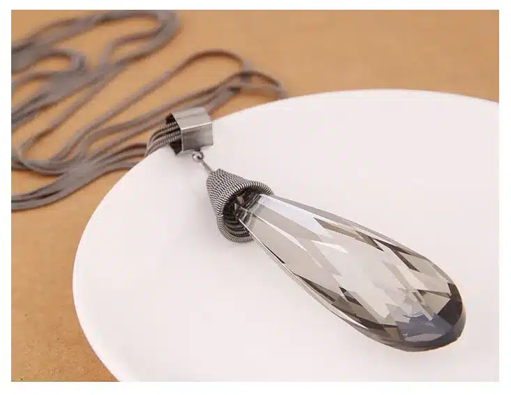 Meyfflin Long Necklace Crystal Women Necklace Jewelry 2017 Fashion Black Chain Drops Maxi Necklaces Pendants Kolye Collier 22