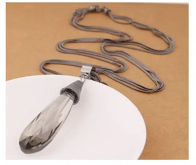Meyfflin Long Necklace Crystal Women Necklace Jewelry 2017 Fashion Black Chain Drops Maxi Necklaces Pendants Kolye Collier 24