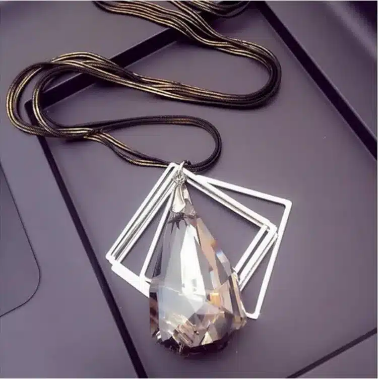 Meyfflin Long Necklace Crystal Women Necklace Jewelry 2017 Fashion Black Chain Drops Maxi Necklaces Pendants Kolye Collier 31