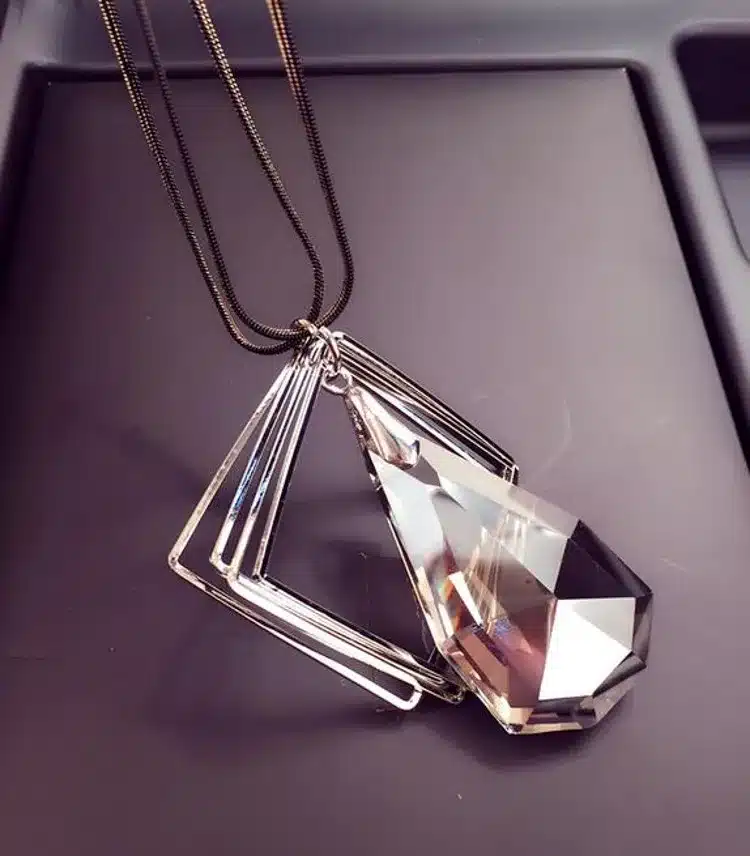 Meyfflin Long Necklace Crystal Women Necklace Jewelry 2017 Fashion Black Chain Drops Maxi Necklaces Pendants Kolye Collier 33