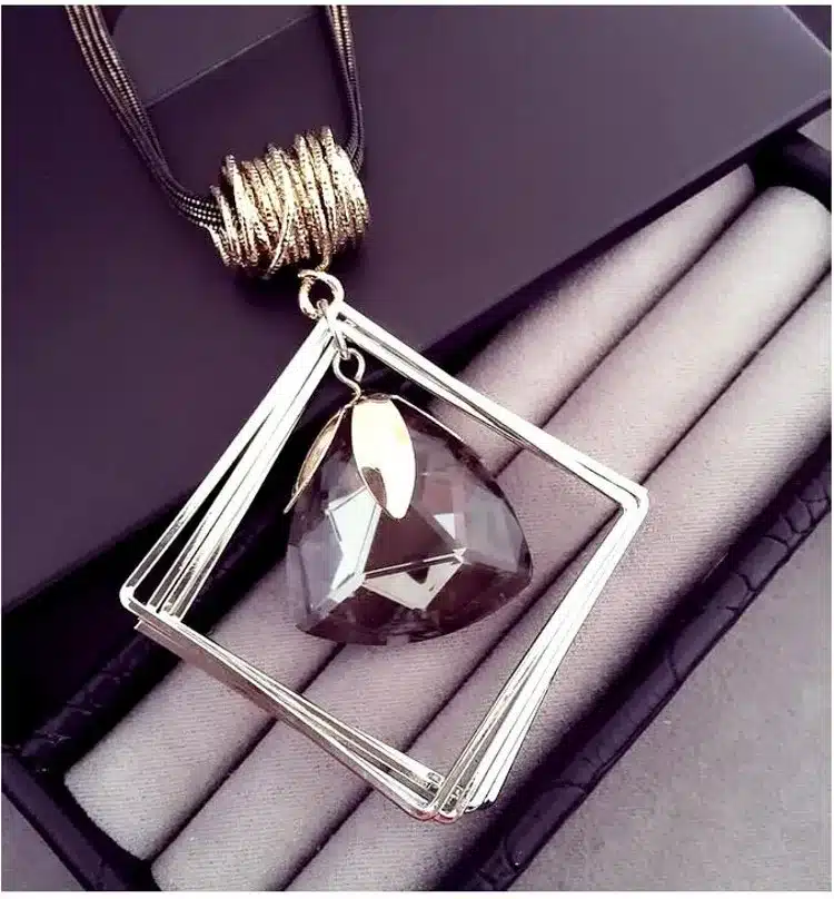 Meyfflin Long Necklace Crystal Women Necklace Jewelry 2017 Fashion Black Chain Drops Maxi Necklaces Pendants Kolye Collier 36