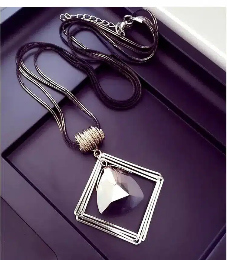 Meyfflin Long Necklace Crystal Women Necklace Jewelry 2017 Fashion Black Chain Drops Maxi Necklaces Pendants Kolye Collier 37