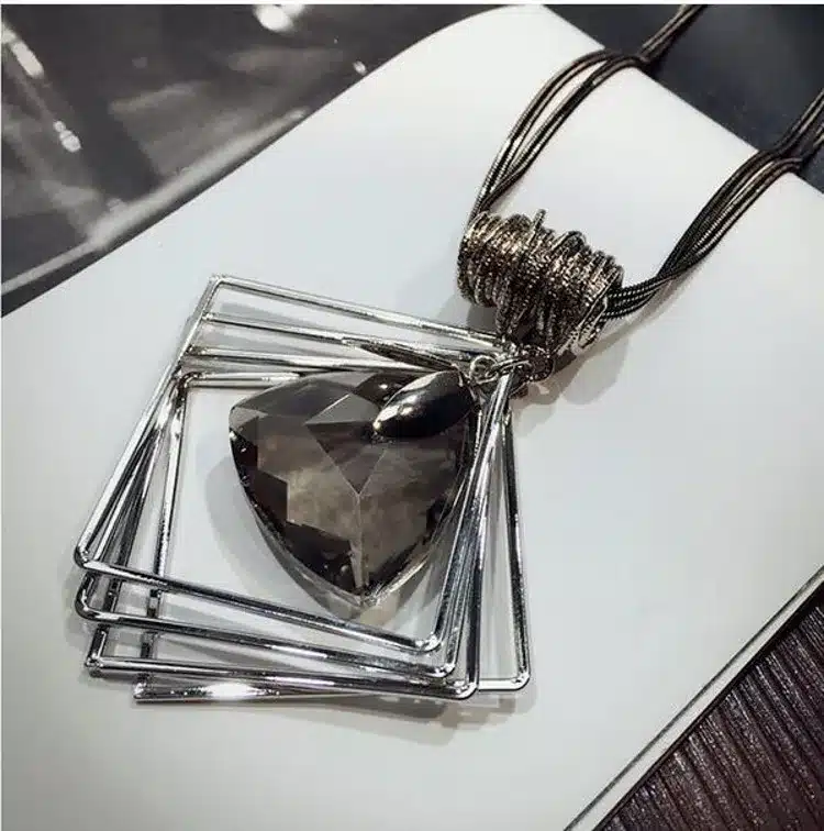 Meyfflin Long Necklace Crystal Women Necklace Jewelry 2017 Fashion Black Chain Drops Maxi Necklaces Pendants Kolye Collier 38