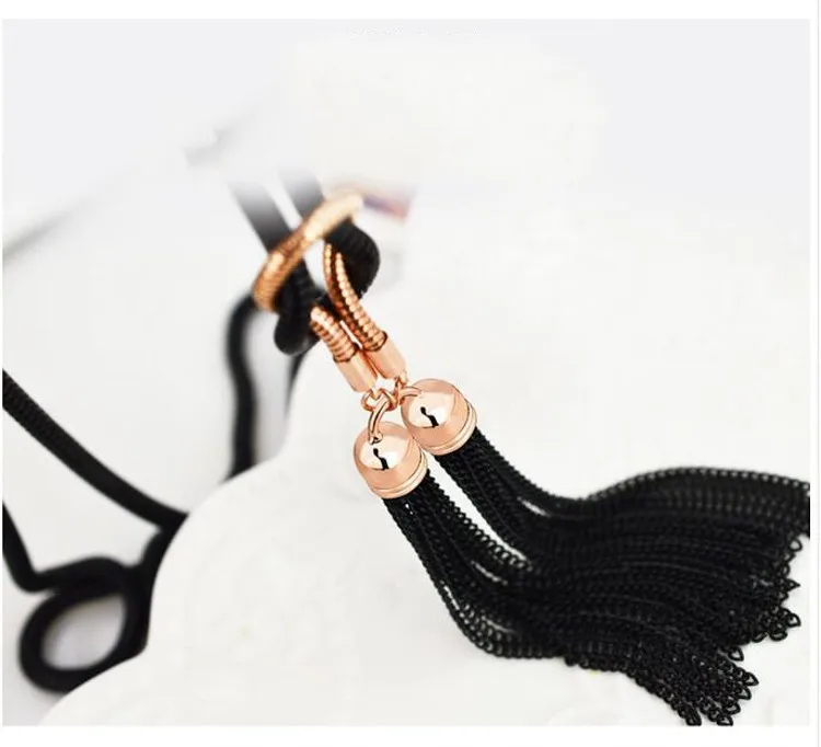 Meyfflin Long Necklace Crystal Women Necklace Jewelry 2017 Fashion Black Chain Drops Maxi Necklaces Pendants Kolye Collier 45