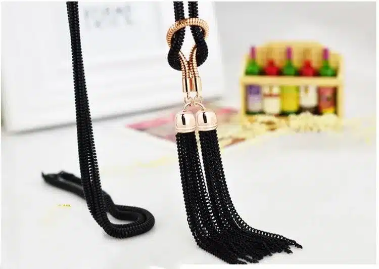 Meyfflin Long Necklace Crystal Women Necklace Jewelry 2017 Fashion Black Chain Drops Maxi Necklaces Pendants Kolye Collier 46