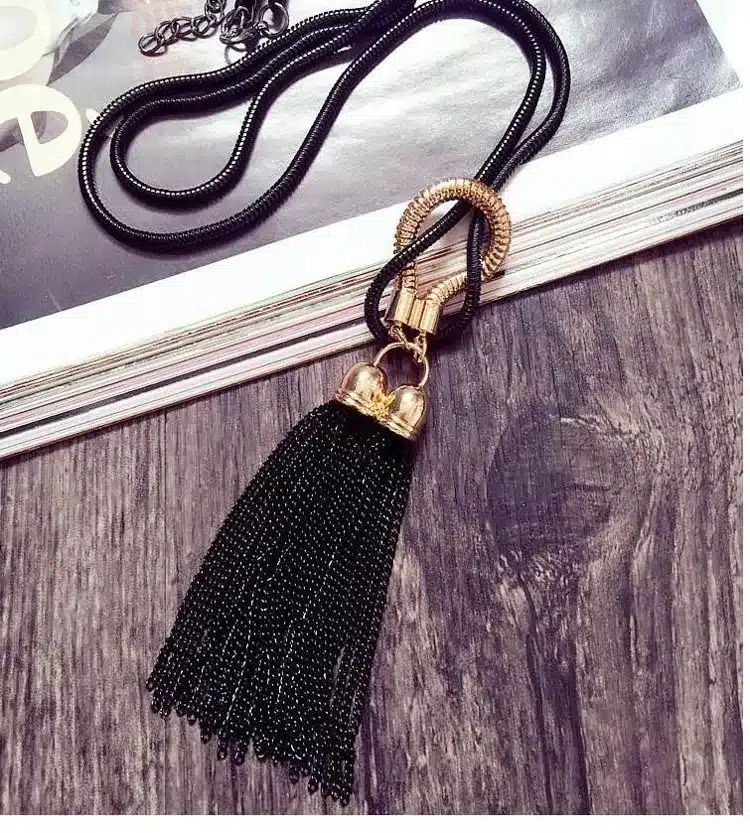 Meyfflin Long Necklace Crystal Women Necklace Jewelry 2017 Fashion Black Chain Drops Maxi Necklaces Pendants Kolye Collier 47