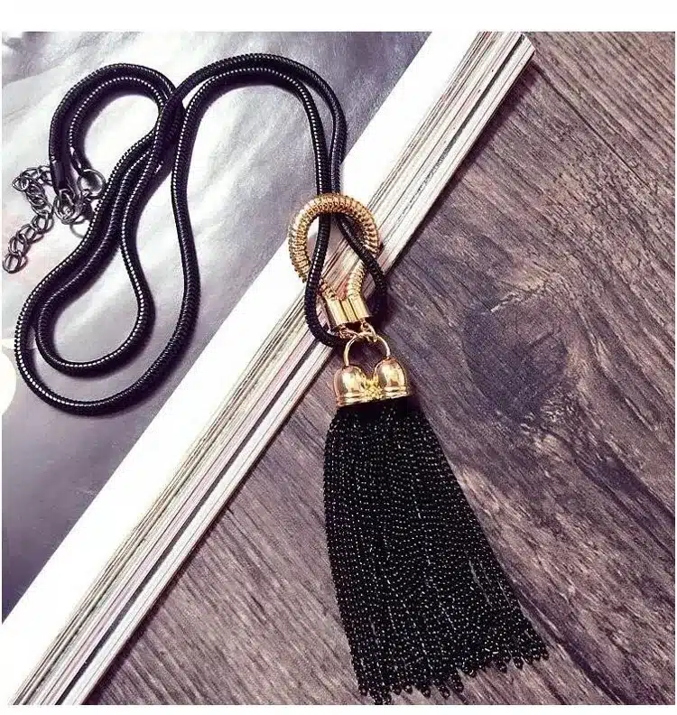 Meyfflin Long Necklace Crystal Women Necklace Jewelry 2017 Fashion Black Chain Drops Maxi Necklaces Pendants Kolye Collier 48