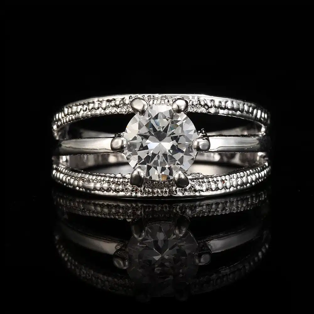 17KM Austrian Crystals Ring Rose Gold Color anelli Flower Ring bague Engagement anillos anel Rings for Women wedding ring 41