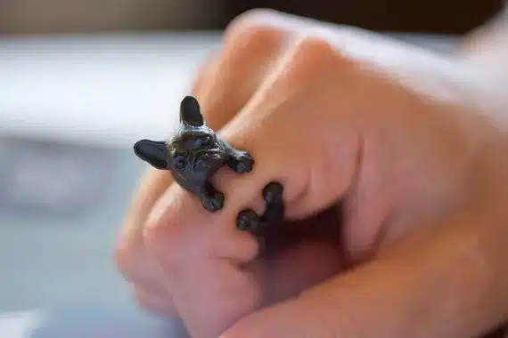 2016 Retro Animal Handmade French bulldog ring Ring Fashion Antique Gold Silver Vintage Adjustable Rings for women JZ315 43