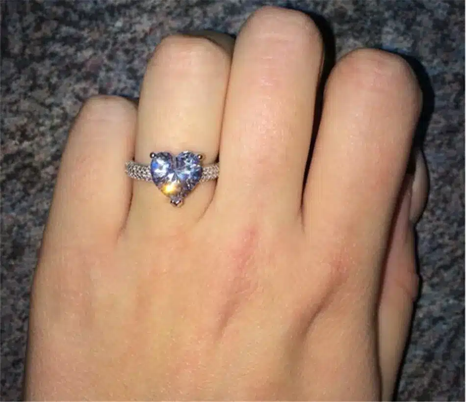 Fashion Jewelry Shaped Heart Zirconia Promise Ring Wedding Engagement Rings for Women Bijoux Femme Accessories Love Gifts CC048 17
