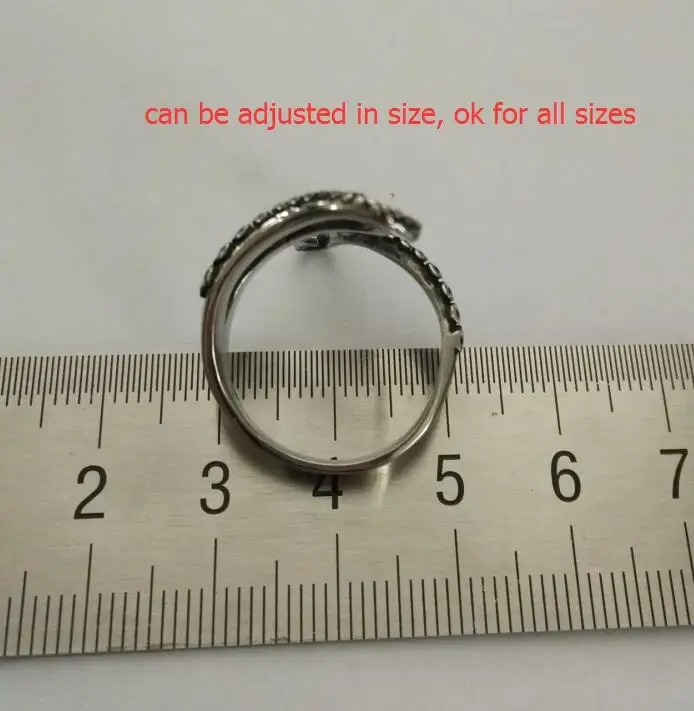 Quality Titanium stainless steel Deep sea squid Octopus finger rings opened Adjustable size Gothic fashion jewelry Free Shipping 17
