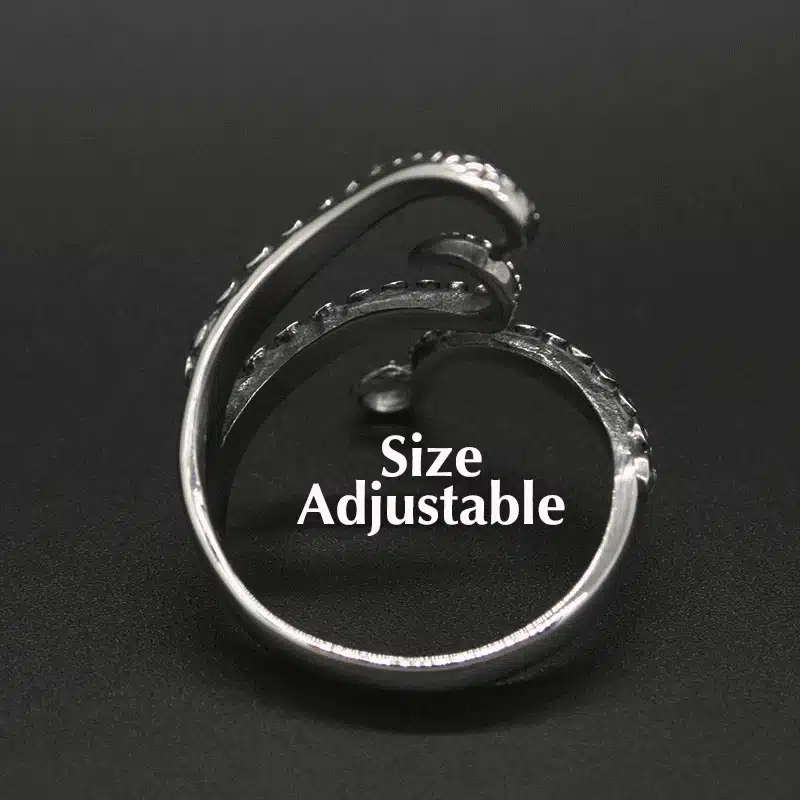 Quality Titanium stainless steel Deep sea squid Octopus finger rings opened Adjustable size Gothic fashion jewelry Free Shipping 18
