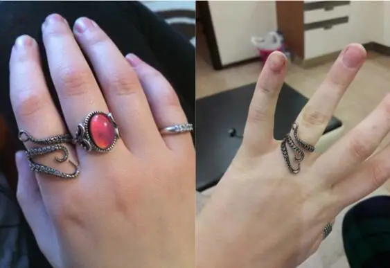 Quality Titanium stainless steel Deep sea squid Octopus finger rings opened Adjustable size Gothic fashion jewelry Free Shipping 25