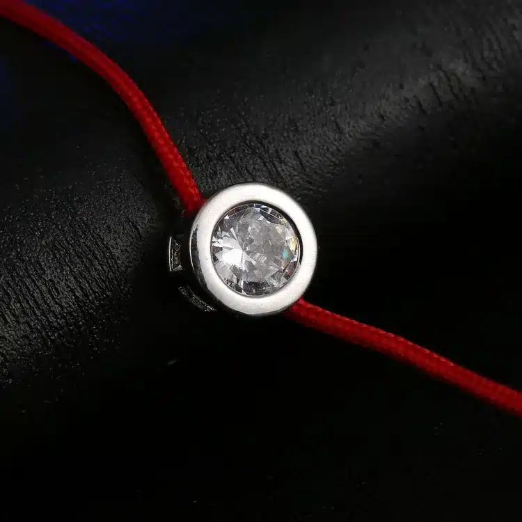 FYM 9 Colors Red Rope Bracelet Round 6mm Cubic Zircon Charm Friendship Bracelets & Bangles for Women Wedding Party Jewelry Gift 23