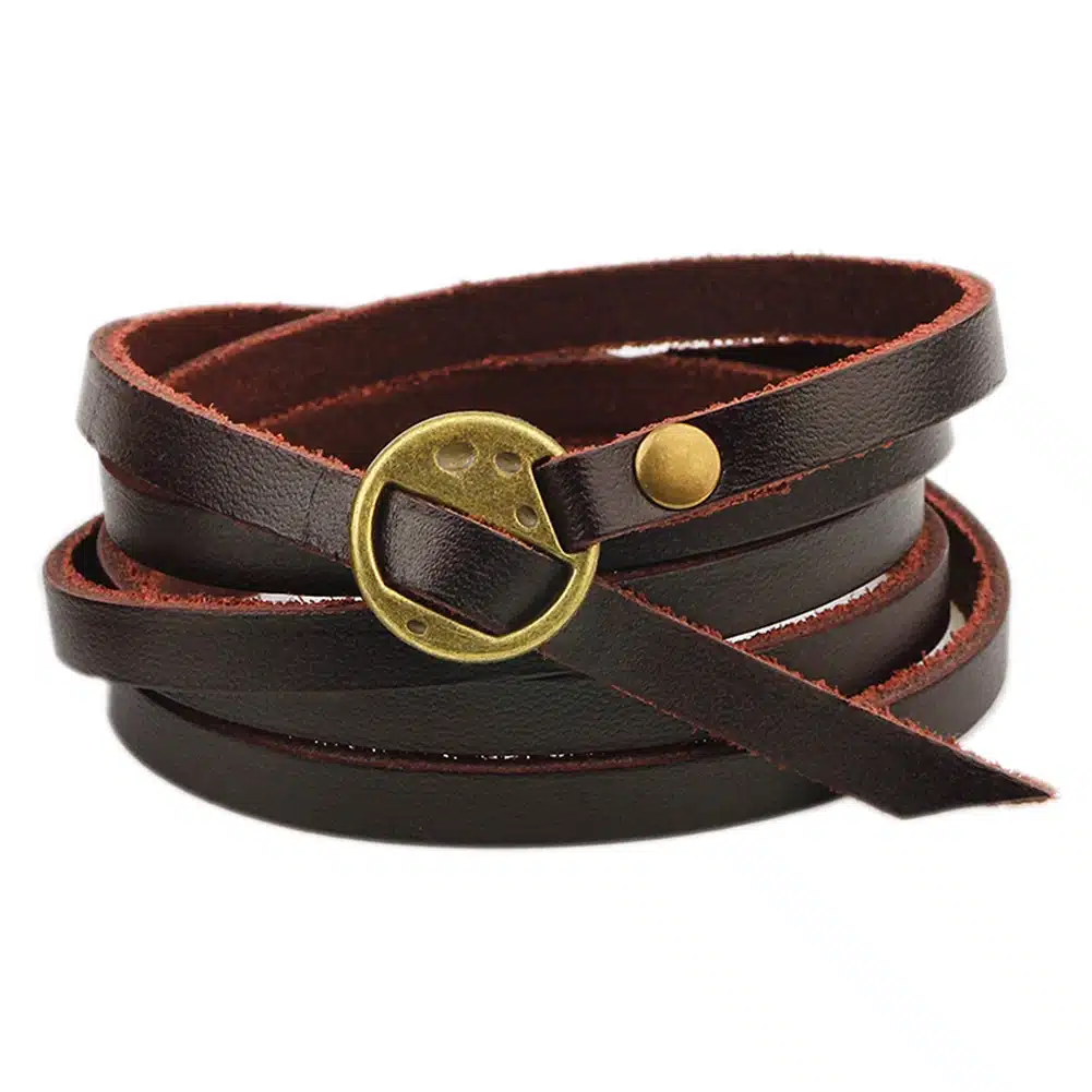 One Piece Wounded Men Leather Bracelet 2018 New Minimalist Style Multi-layer Bracelet Ladies Men Charm Style Bracelet 16