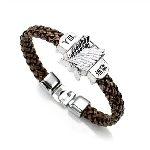 19 Styles Anime Cartoon Leather braided bracelet Woven bangles Attack on Titan Legend of Zelda Naruto One Piece charms fans gift 17