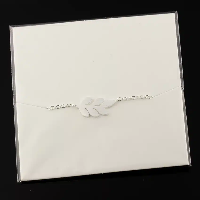 ICFTZWE Body Jewelry Stainless Steel Bracelets For Women Armbanden Voor Vrouwen Silver Leaf Bracelet Bridesmaids Gift 18