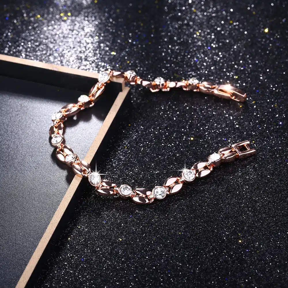 ROXI bracelets & bangle for Women Genuine Austrian Crystals Elegant Bracelets Rose Gold Color Hand Made Fashion Jewelry pulseras 5