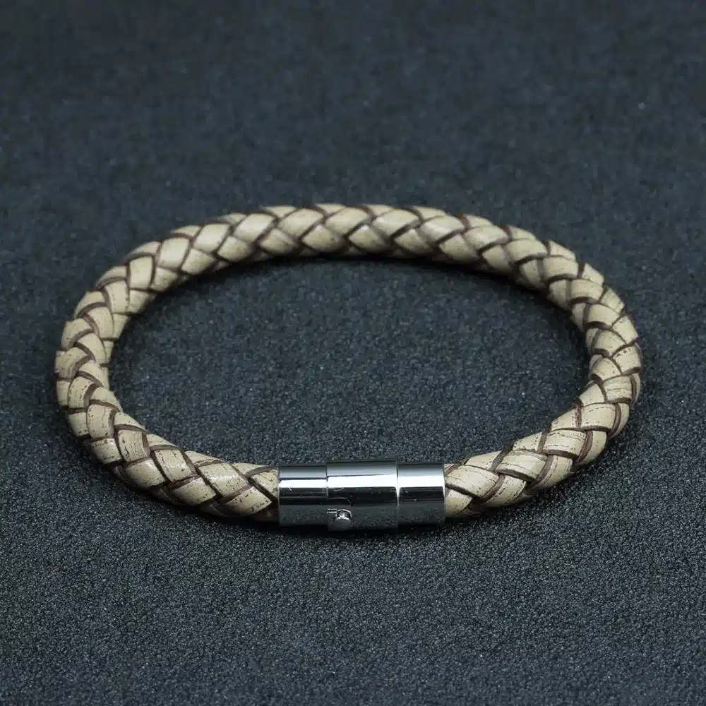 LOULEUR 2017 New 100% Genuine Braided Leather Bracelet Men Women Stainless Steel Magnetic Clasp Male Bracelets Bangles Jewelry 11