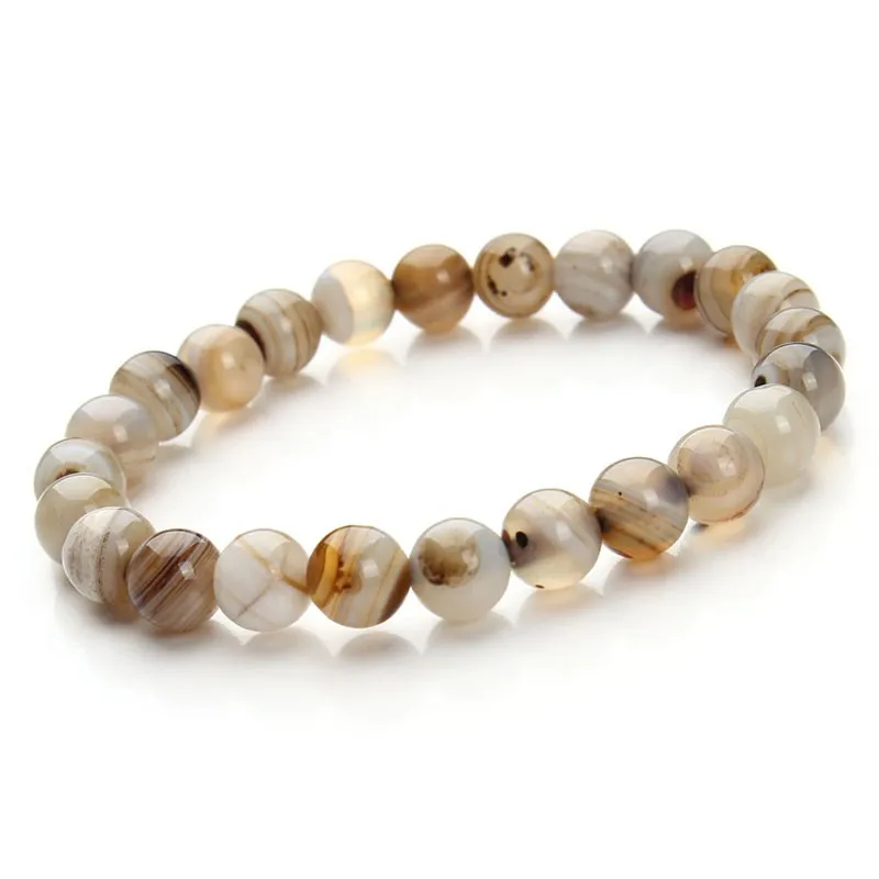2018 New Summer Style Natural Stone Beads Bracelet Women Men Pink Blue White Yellow Red Beaded Stretch Bracelets Bangles F2852 24