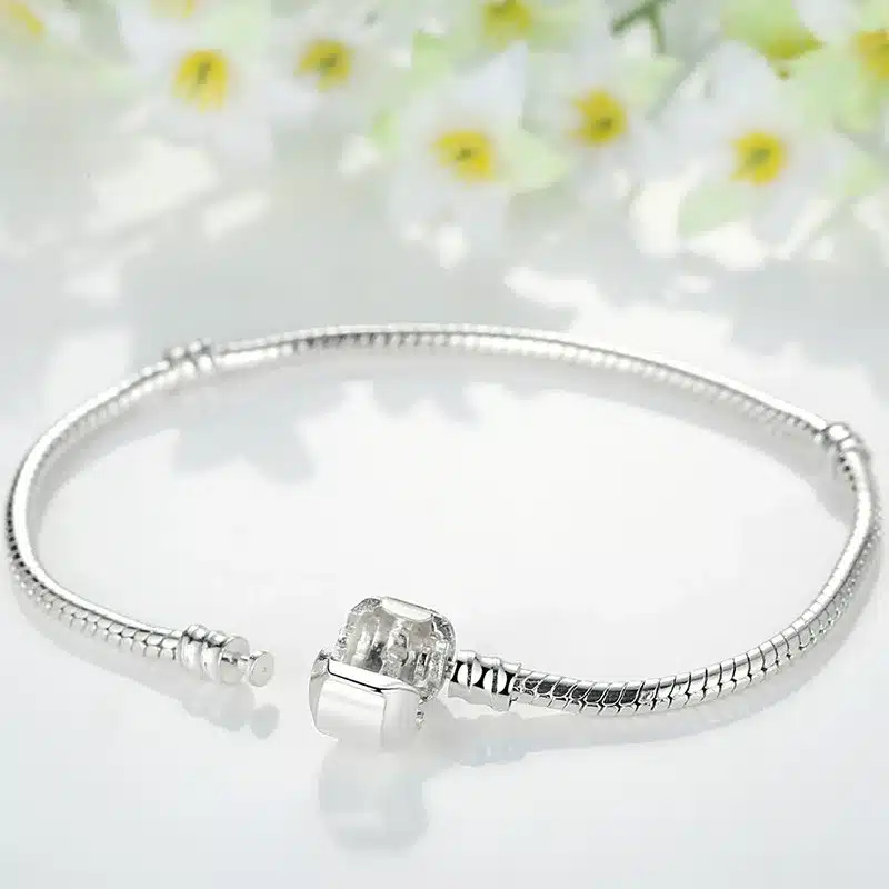 2018 Hot Silver Love Snake Chain Fit Original Bracelet Charm Bead Jewelry Gift For Men Women 16-21cm XCH1092 17