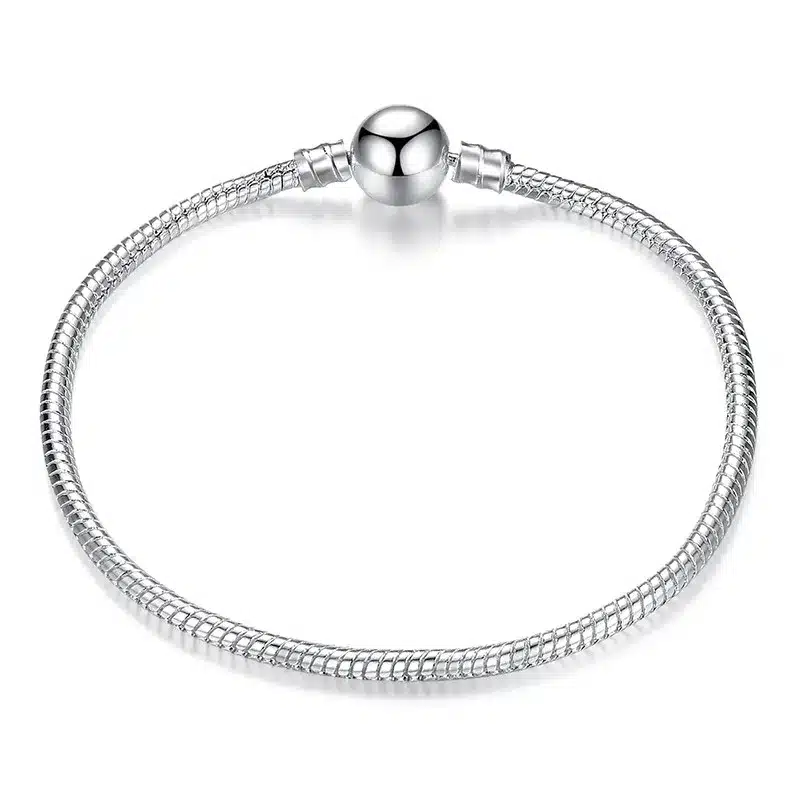 2018 Hot Silver Love Snake Chain Fit Original Bracelet Charm Bead Jewelry Gift For Men Women 16-21cm XCH1092 18