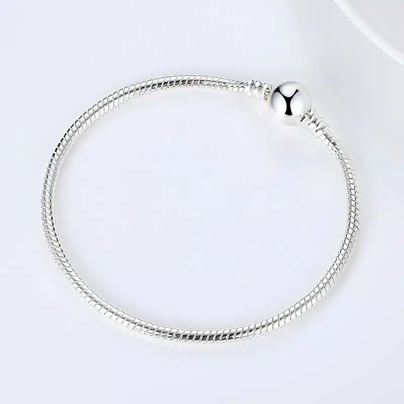 2018 Hot Silver Love Snake Chain Fit Original Bracelet Charm Bead Jewelry Gift For Men Women 16-21cm XCH1092 19
