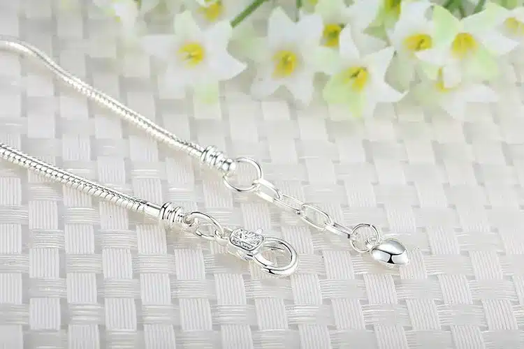 2018 Hot Silver Love Snake Chain Fit Original Bracelet Charm Bead Jewelry Gift For Men Women 16-21cm XCH1092 23
