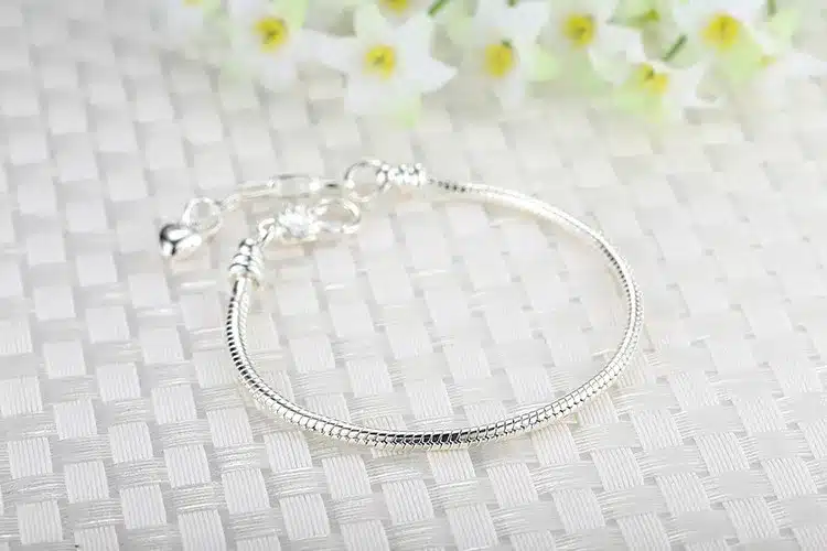 2018 Hot Silver Love Snake Chain Fit Original Bracelet Charm Bead Jewelry Gift For Men Women 16-21cm XCH1092 22