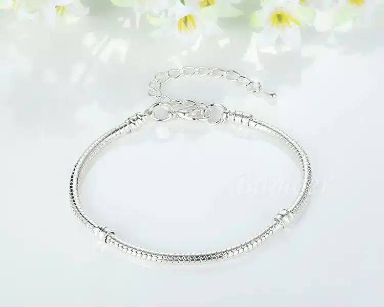 2018 Hot Silver Love Snake Chain Fit Original Bracelet Charm Bead Jewelry Gift For Men Women 16-21cm XCH1092 24