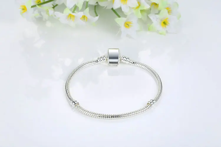 New Design Silver Snake Chain Magnet Clasp European Charm Bead Fit Bracelet Bangle Jewelry For Women Men Gift XCH9010 14