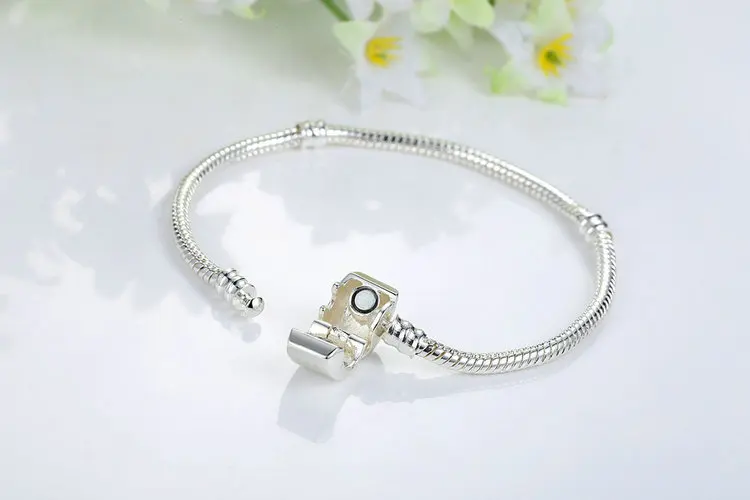New Design Silver Snake Chain Magnet Clasp European Charm Bead Fit Bracelet Bangle Jewelry For Women Men Gift XCH9010 15