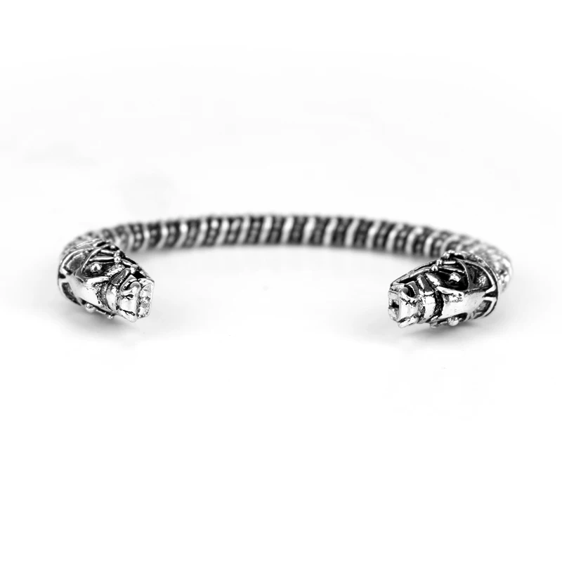 MQCHUN The vikings bracelet two Headed Wolf Fenrir Viking Logo Mens Bracelets Jewelry Maxi Men Pagan Bangles Jewelry Wristband 15