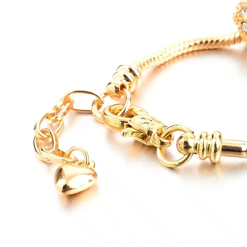 MELIHE Crystal Heart Charm Bracelet For Women Gold Bracelets Bangles Female Jewelry SBR160059 8