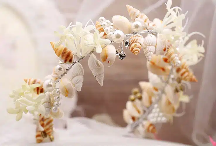 Fashion Beautiful Mermaid Wreath Wedding Bridal Crowns Headband Hair Accessories Girl Summer beach Shell Wreath Head Decoration 13