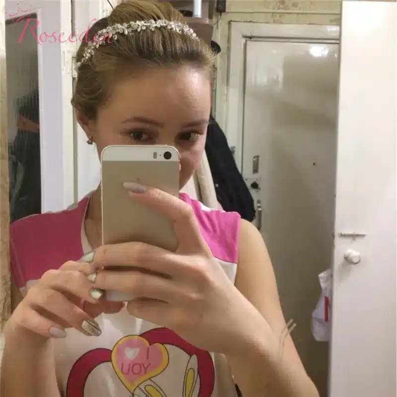 Handmade Bridal Crystal Rhinestone Hair Piece Women White Simulated-pearl DIY Pricess wedding tiaras Crown Accessories RE191 25