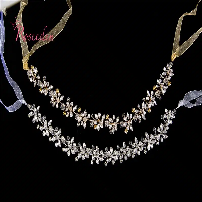 Handmade Bridal Crystal Rhinestone Hair Piece Women White Simulated-pearl DIY Pricess wedding tiaras Crown Accessories RE191 29