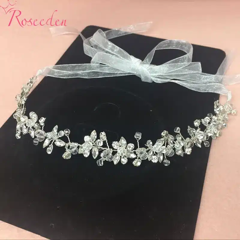 Handmade Bridal Crystal Rhinestone Hair Piece Women White Simulated-pearl DIY Pricess wedding tiaras Crown Accessories RE191 30