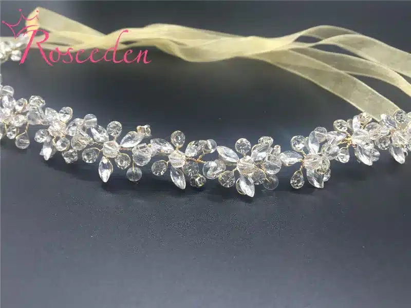 Handmade Bridal Crystal Rhinestone Hair Piece Women White Simulated-pearl DIY Pricess wedding tiaras Crown Accessories RE191 34