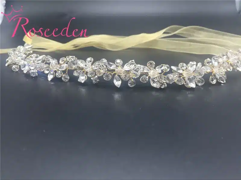 Handmade Bridal Crystal Rhinestone Hair Piece Women White Simulated-pearl DIY Pricess wedding tiaras Crown Accessories RE191 35
