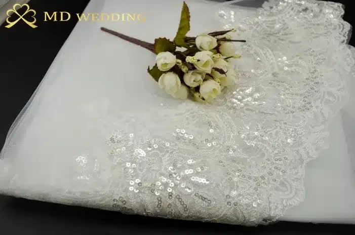 Real Photos 2018 White/Ivory Wedding Veil 3M With Comb Lace Beads Mantilla Bridal Veil Wedding Accessories Veu De Noiva MD47 16