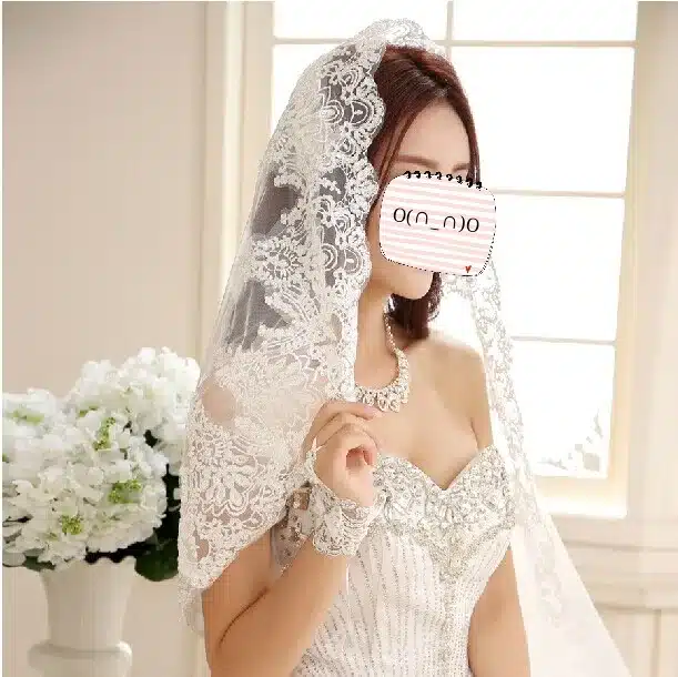 Real Photos 2018 White/Ivory Wedding Veil 3M With Comb Lace Beads Mantilla Bridal Veil Wedding Accessories Veu De Noiva MD47 18