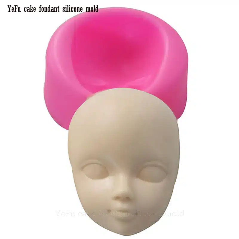 Baby face girl Head chocolate silicone mold for cake decorating tools Polymer Clay Resin Candy Fimo Super Sculpey F0929 10