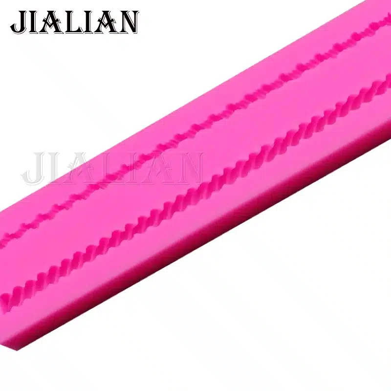 Long Rope Shape lace chocolate wedding cookies cake decorating tools DIY baking fondant silicone mold T0154 10