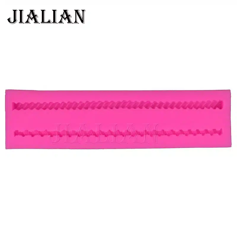 Long Rope Shape lace chocolate wedding cookies cake decorating tools DIY baking fondant silicone mold T0154 12